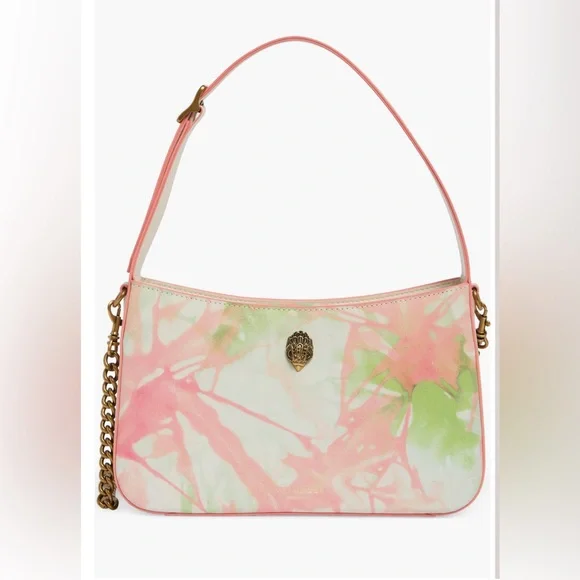 Kurt Geiger Pastel Pink and Green Tie-Dye Shoulder Bag - Picture 1 of 5